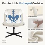 Cross-legged dressing chair, home office chair - Image 3
